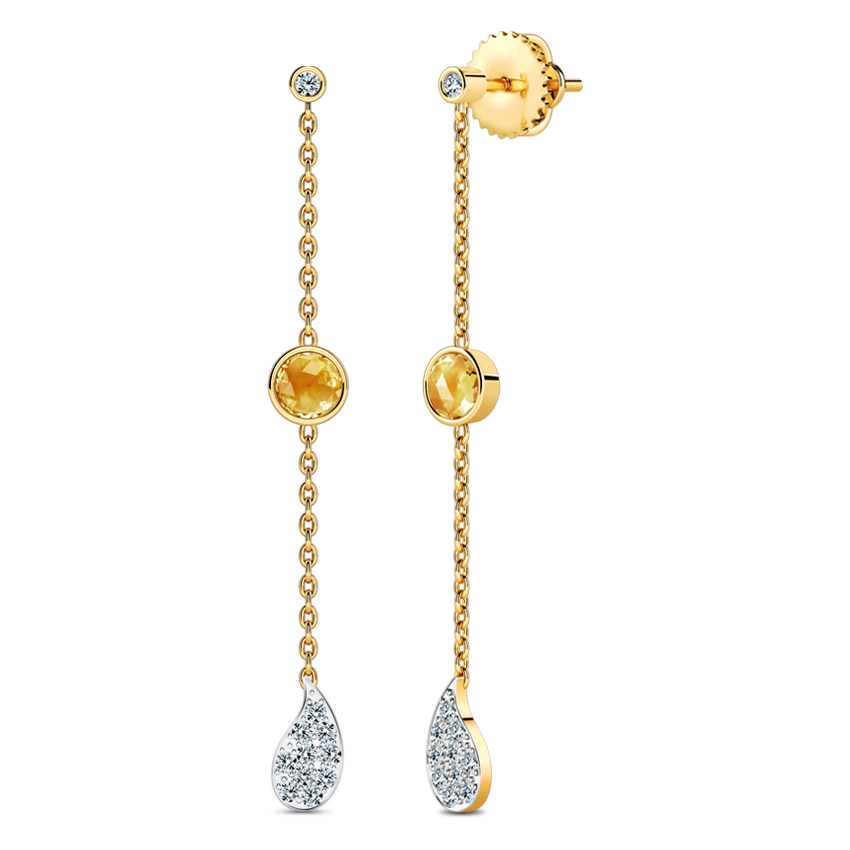 Teardrop Chain Drop Earrings