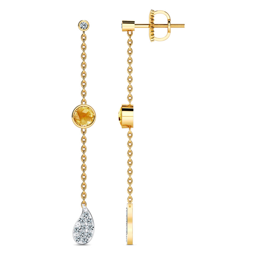 Teardrop Chain Drop Earrings