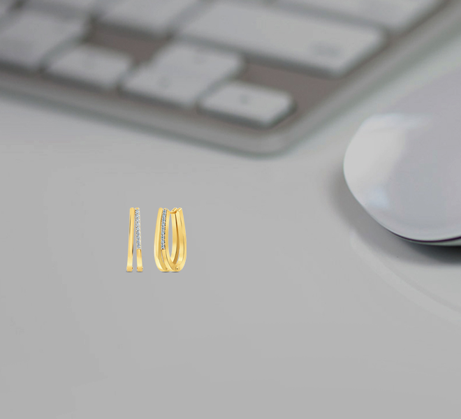 Bliss Diamond Hoop Earrings