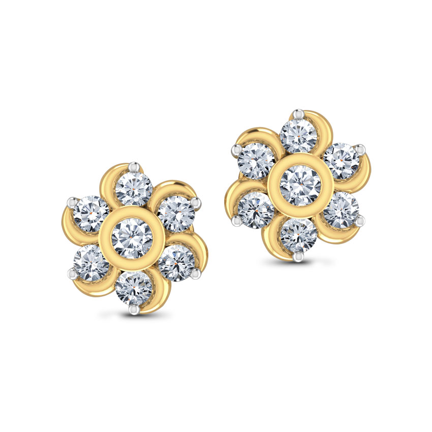 Seven-Stone Diamond Earrings.