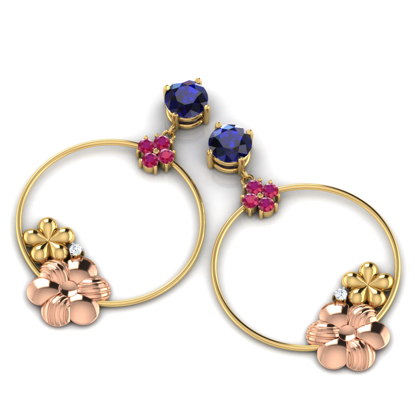 Looped Floral Earrings