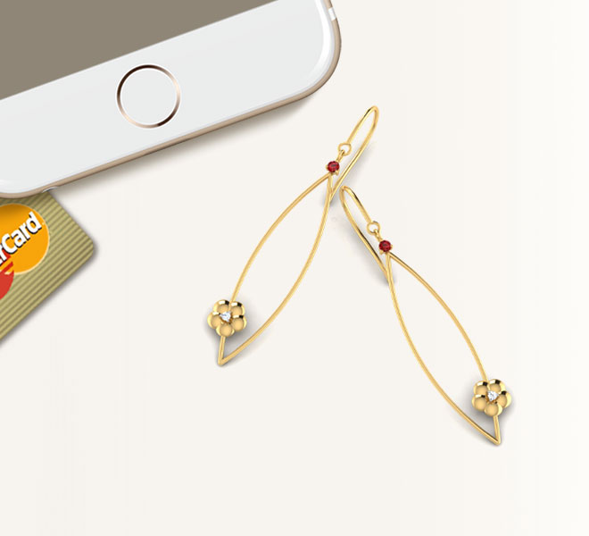 Dainty Fleur Gemstone Drop Earrings