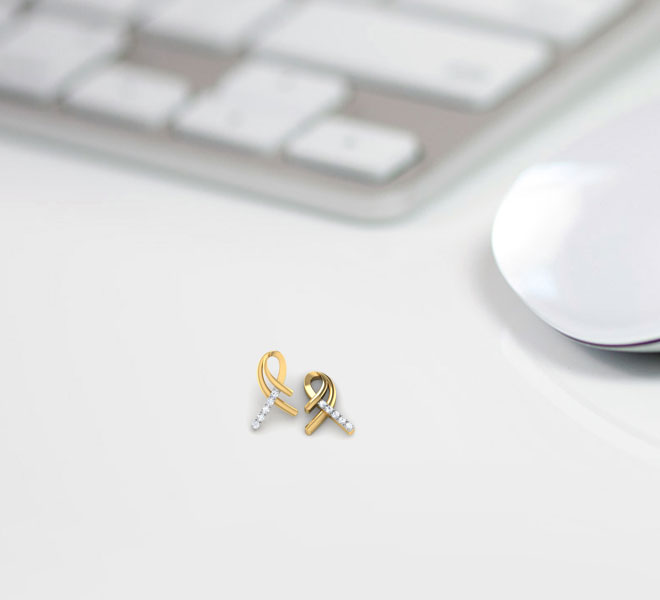 Knotted Grace Diamond Stud Earrings