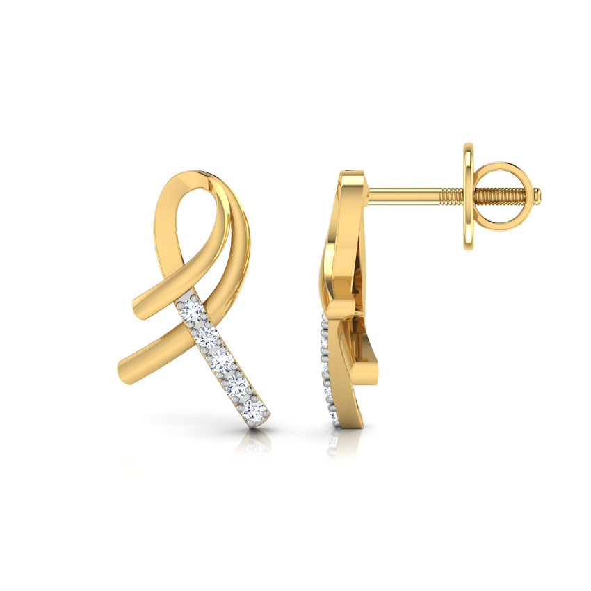 Knotted Grace Diamond Stud Earrings