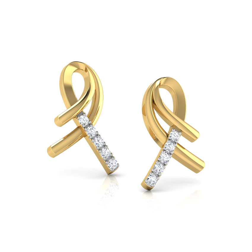 Knotted Grace Diamond Stud Earrings