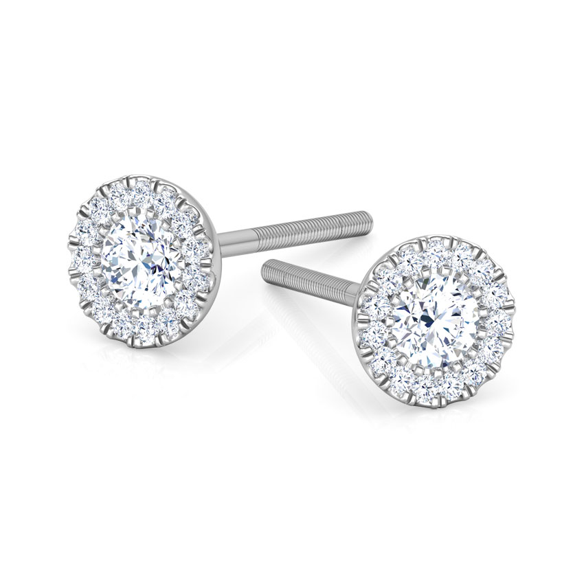 Halo Eternity Diamond Stud Earrings