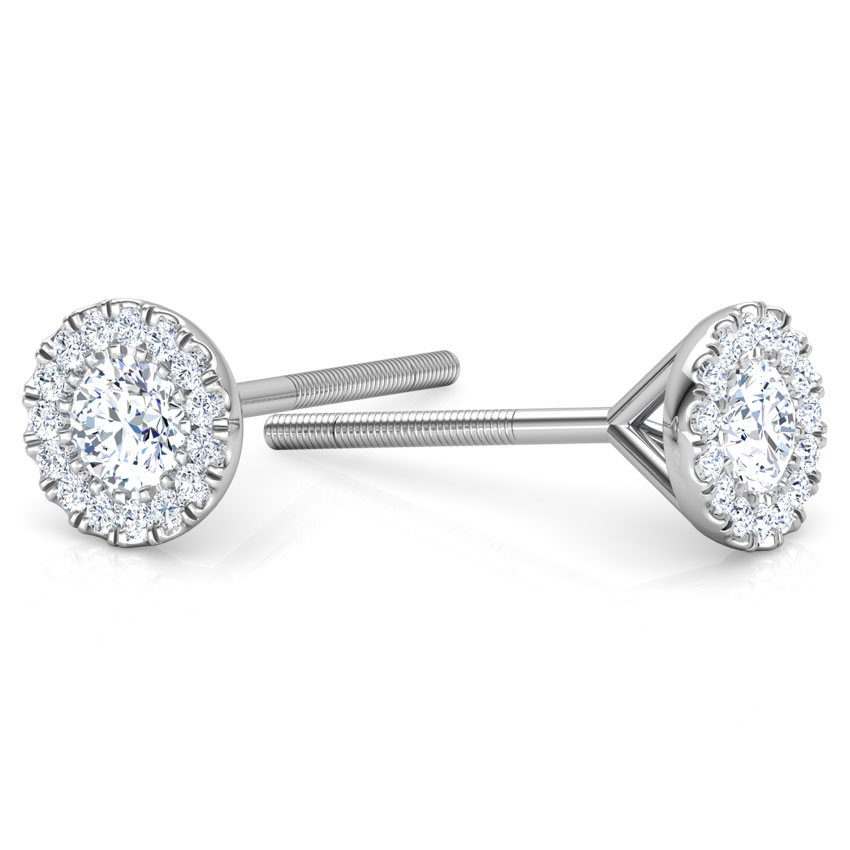 Halo Eternity Diamond Stud Earrings