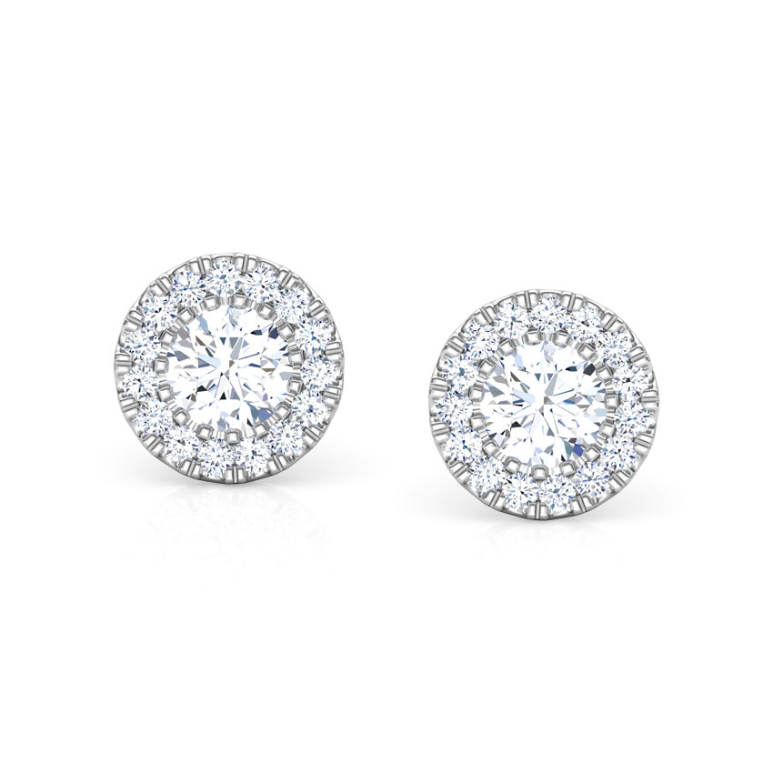 Halo Eternity Diamond Stud Earrings