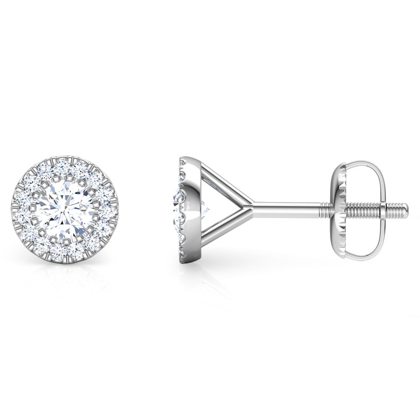 Halo Eternity Diamond Stud Earrings