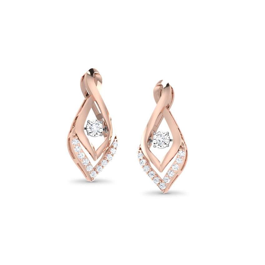 Fannie Heartbeat Diamond Stud Earrings