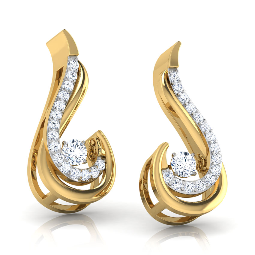 Martha Heartbeat Diamond Stud Earrings