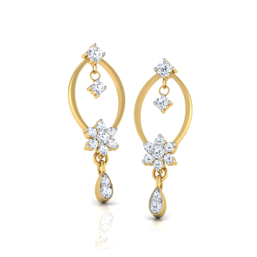Hanging Flower Earrings