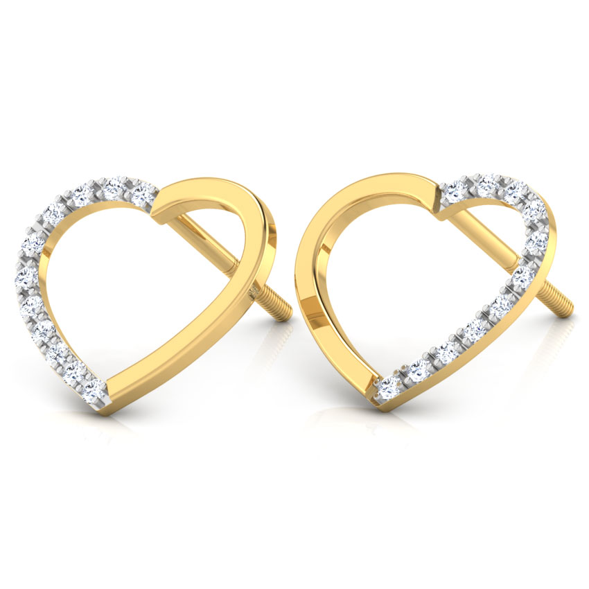 Diamond Earrings 18 Karat Yellow Gold Love Blossom Earrings