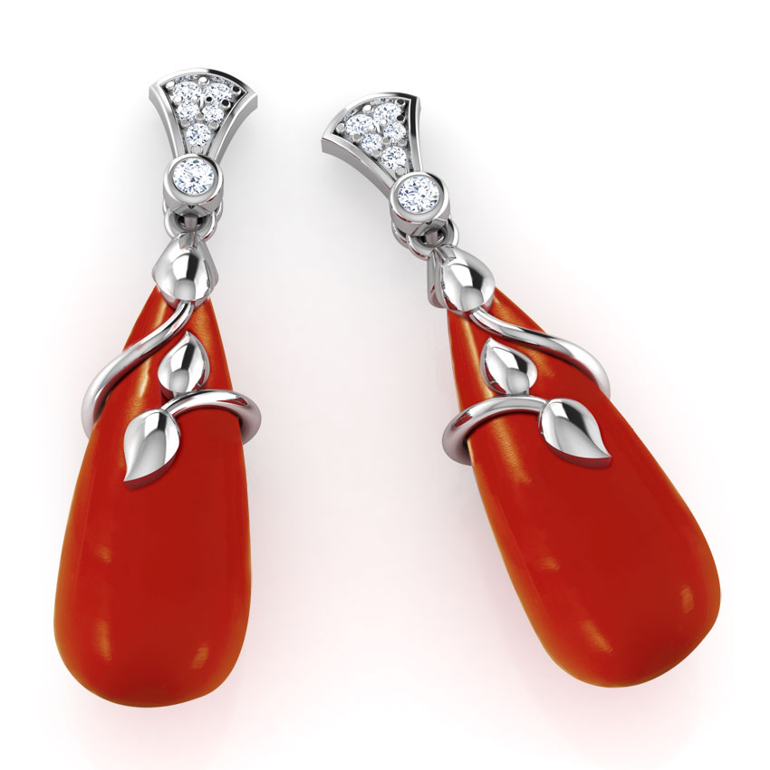 Coral Drop Earrings