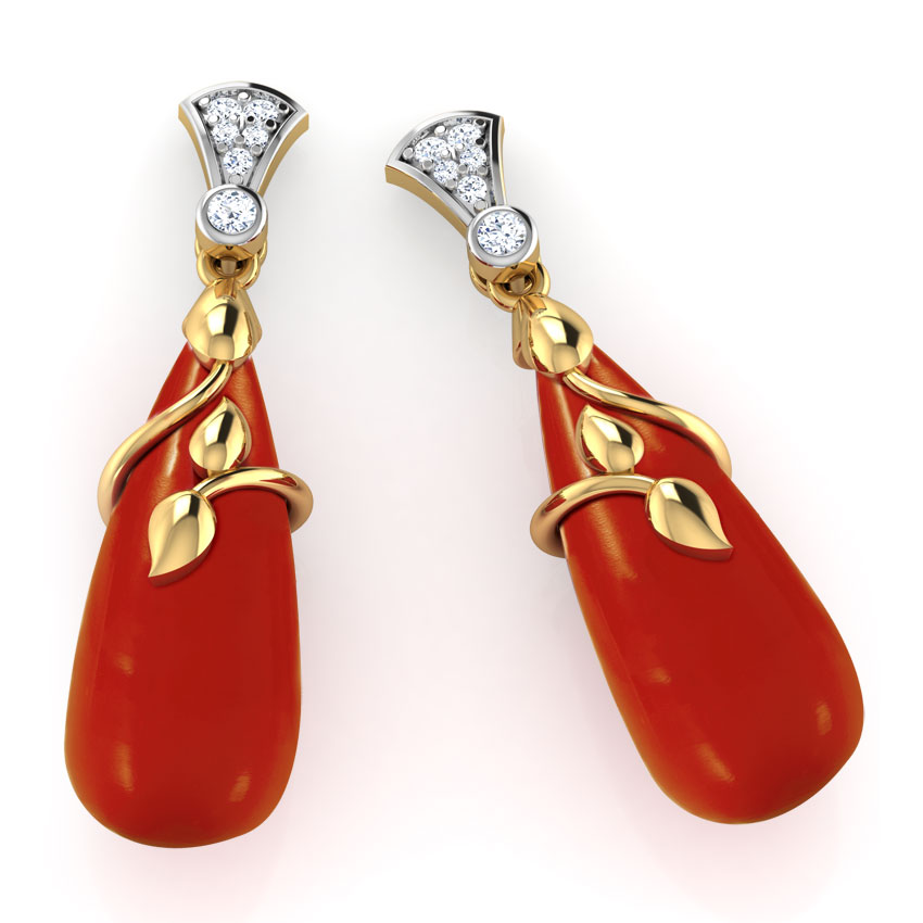 Coral Drop Earrings