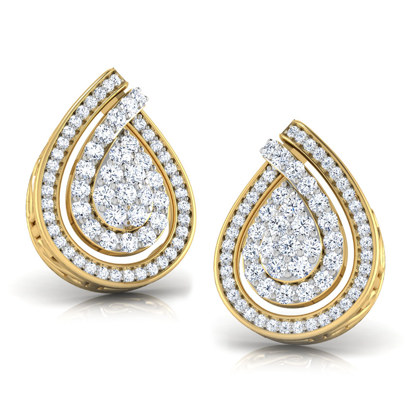 Twisted Pear Stud Earrings
