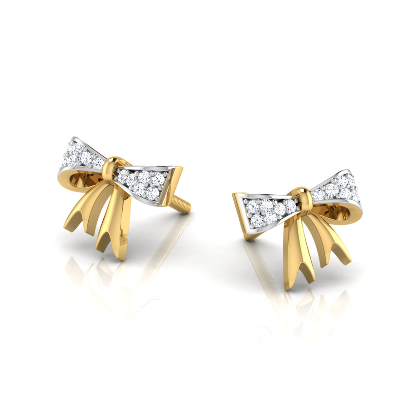 Bow Knot Diamond Stud Earrings Bow Knot Diamond Stud Earrings