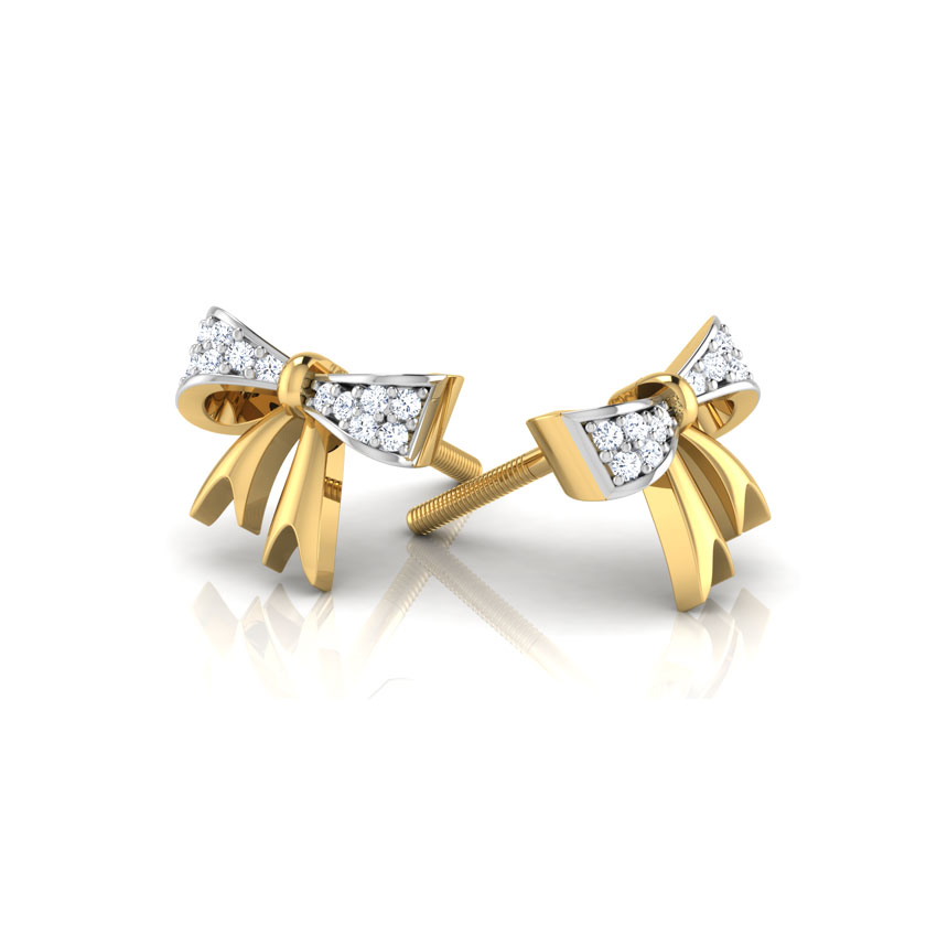Bow Knot Diamond Stud Earrings Bow Knot Diamond Stud Earrings