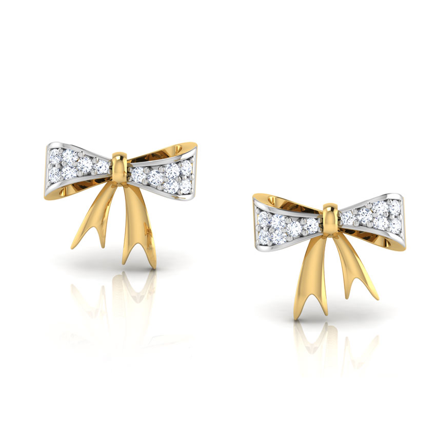 Bow Knot Diamond Stud Earrings Bow Knot Diamond Stud Earrings