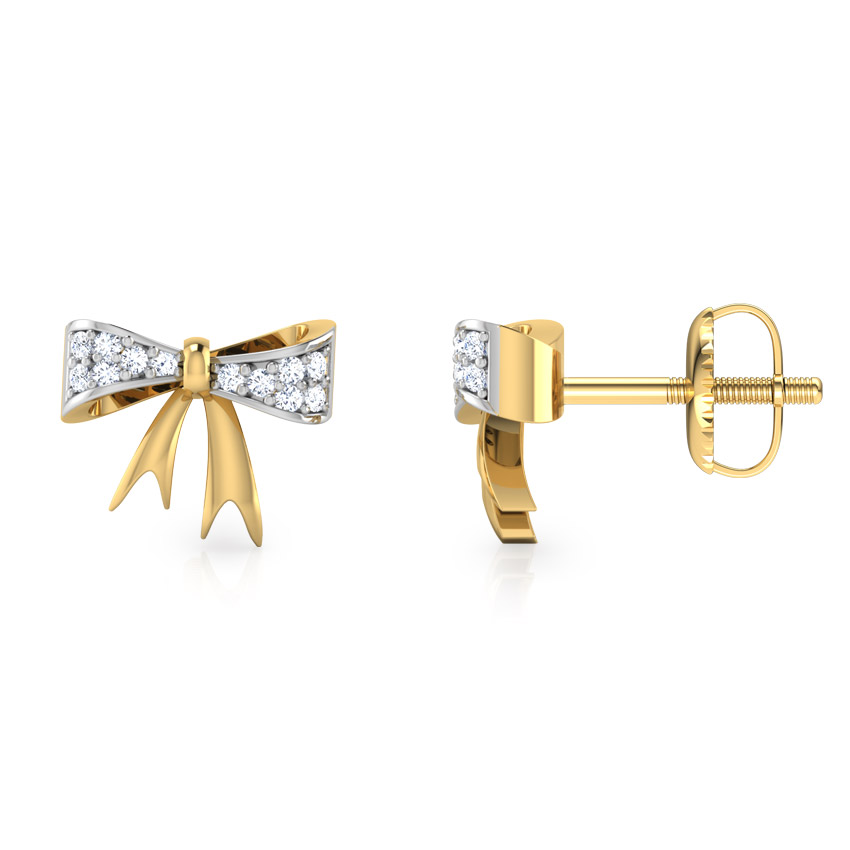 Bow Knot Diamond Stud Earrings Bow Knot Diamond Stud Earrings
