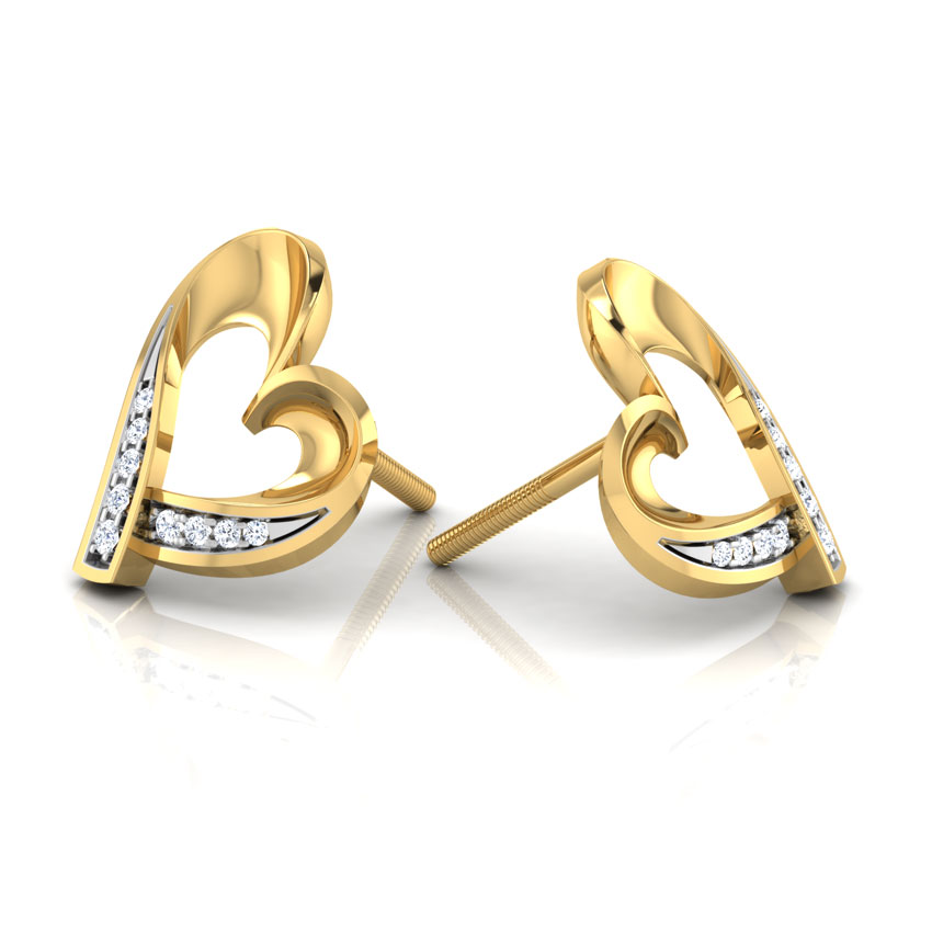 Kaia Heart Diamond Stud Earrings Kaia Heart Diamond Stud Earrings