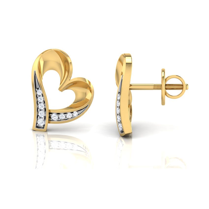 Kaia Heart Diamond Stud Earrings Kaia Heart Diamond Stud Earrings