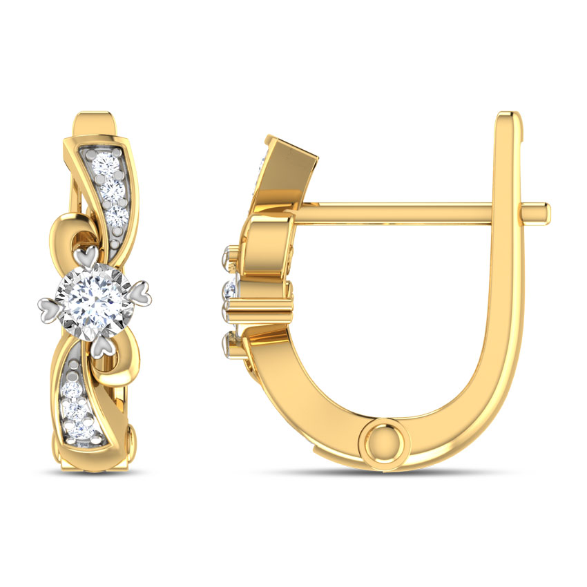 Twisty Curl Diamond Hoop Earrings Twisty Curl Diamond Hoop Earrings