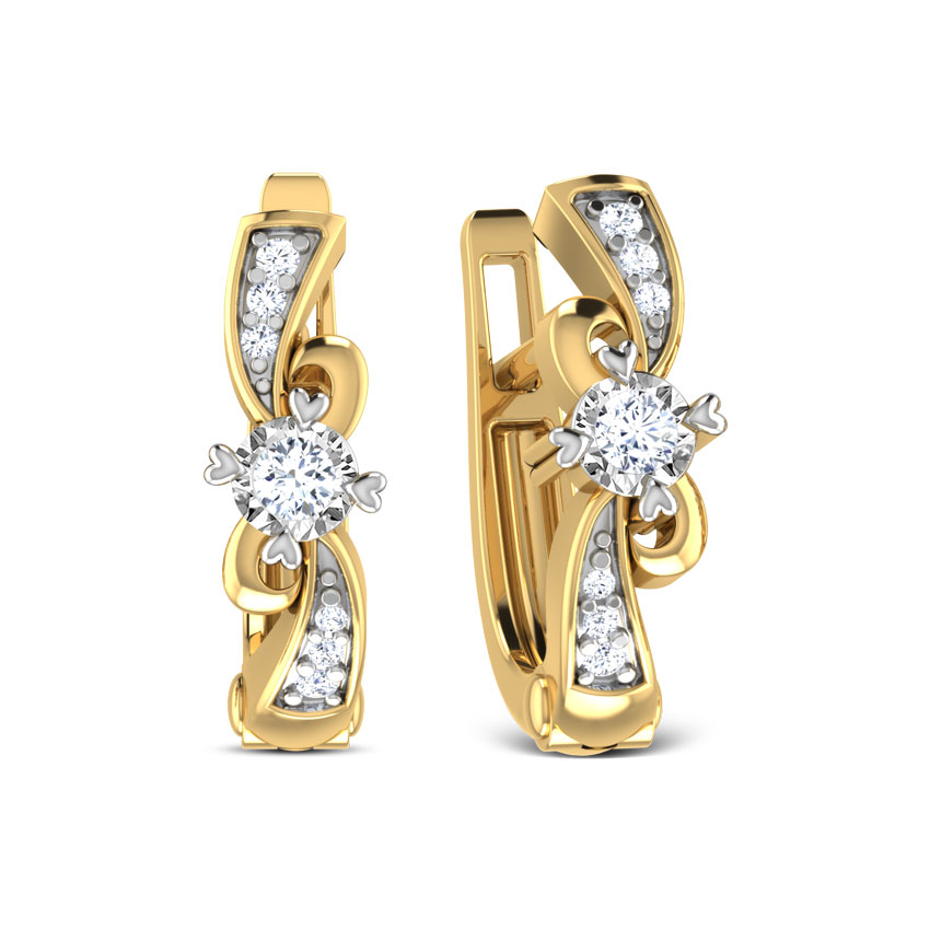 Twisty Curl Diamond Hoop Earrings Twisty Curl Diamond Hoop Earrings
