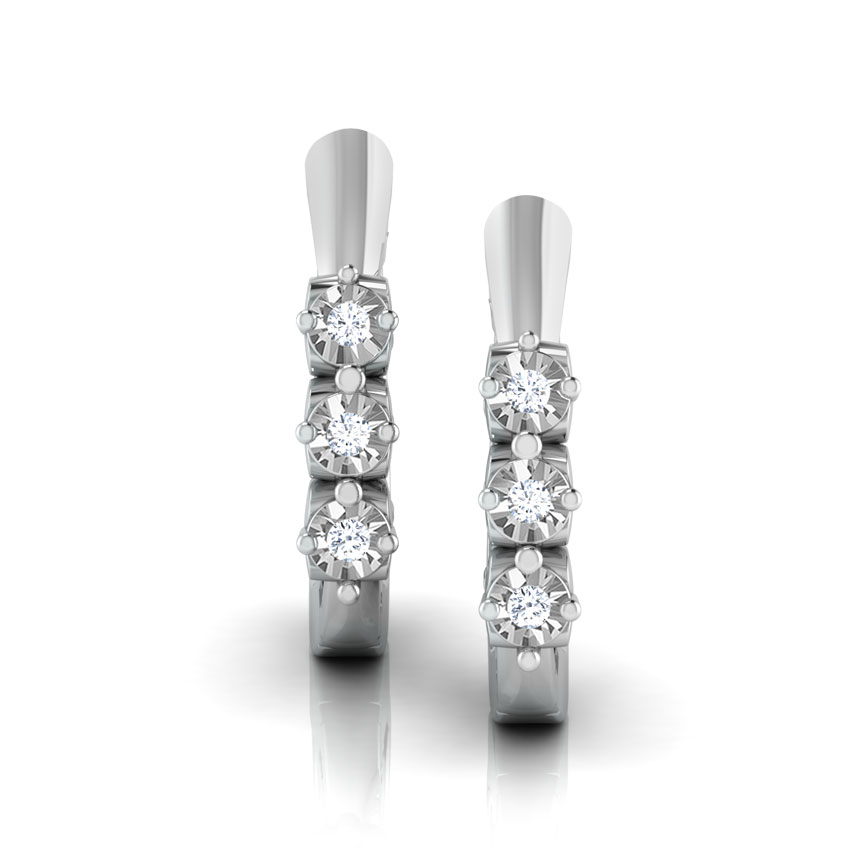 Luna Diamond Hoop Earrings
