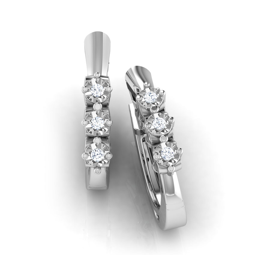 Luna Diamond Hoop Earrings