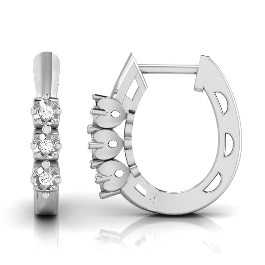 Luna Diamond Hoop Earrings