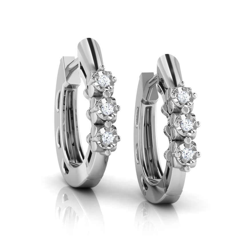 Luna Diamond Hoop Earrings