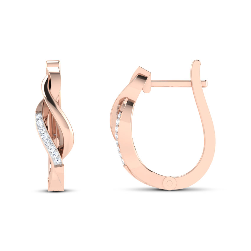 Swerve Diamond Hoop Earrings Swerve Diamond Hoop Earrings