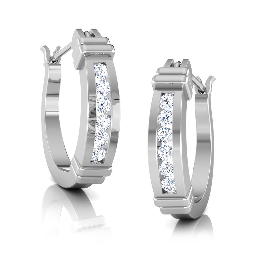 Velvet Diamond Hoop Earrings