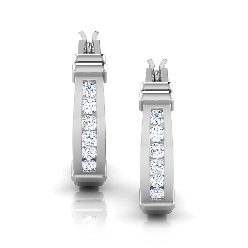 Velvet Diamond Hoop Earrings