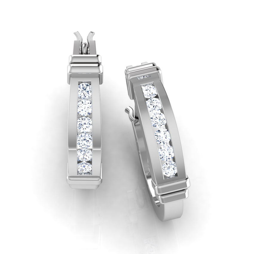 Velvet Diamond Hoop Earrings