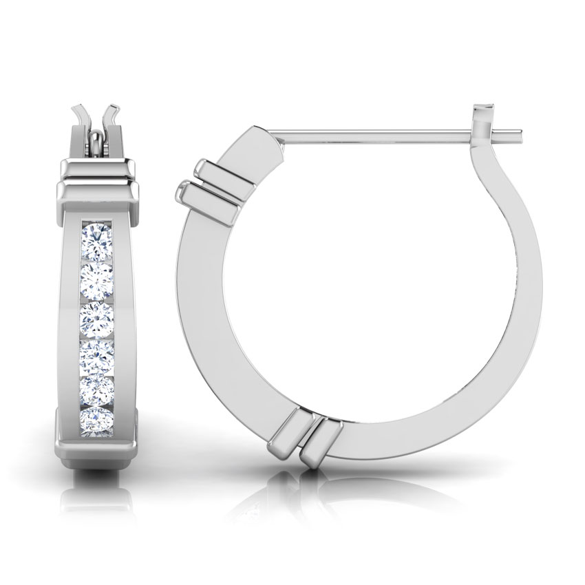 Velvet Diamond Hoop Earrings