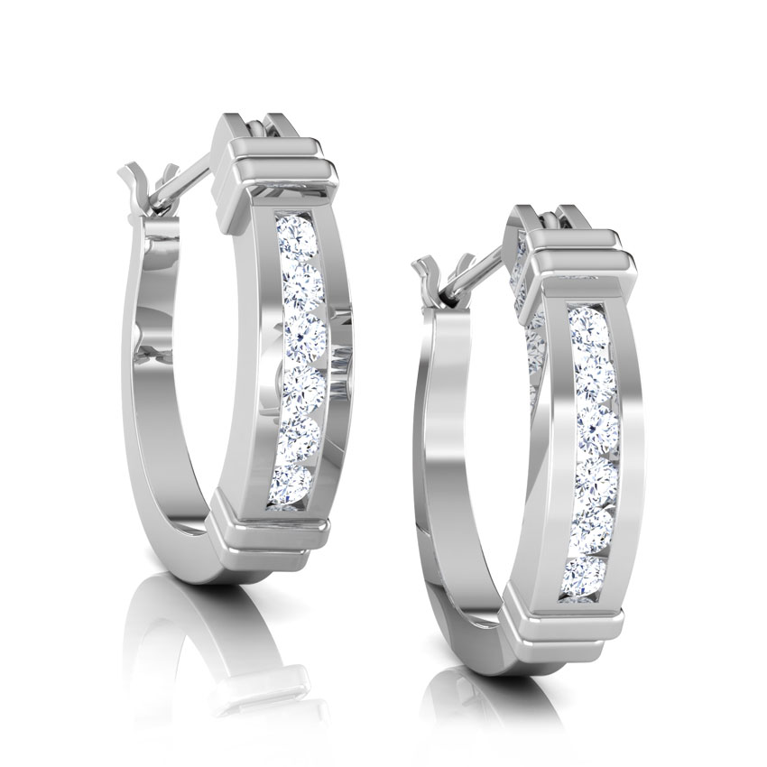 Velvet Diamond Hoop Earrings