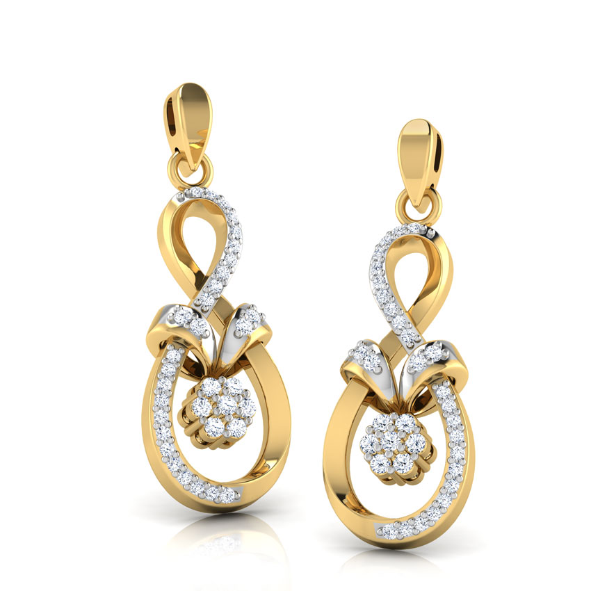 Diamond Earrings 18 Karat Yellow Gold Gaiety Diamond Drop Earrings