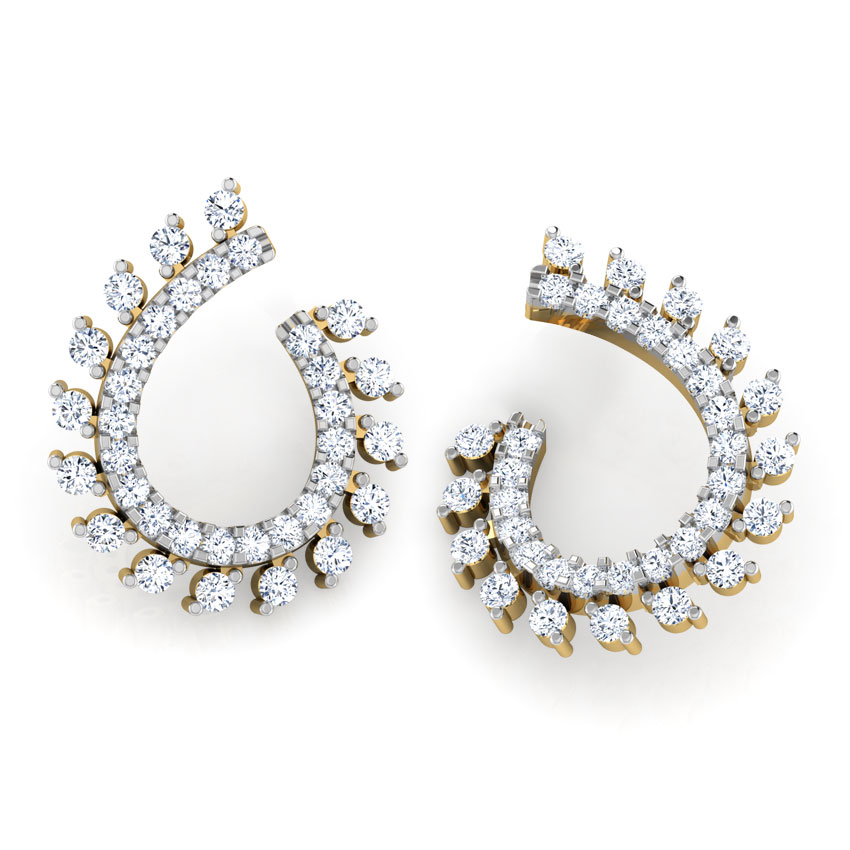 Radiant Diamond Hoop Earrings