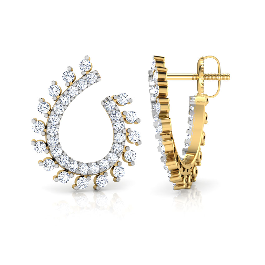 Radiant Diamond Hoop Earrings