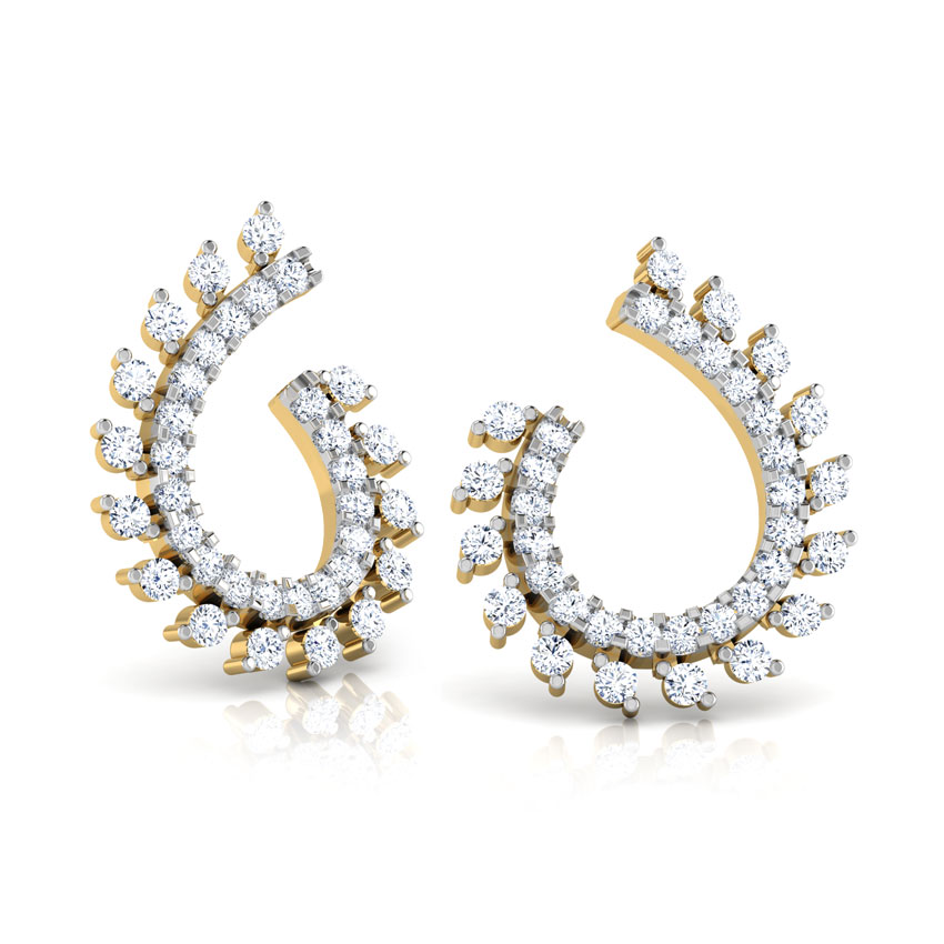 Radiant Diamond Hoop Earrings