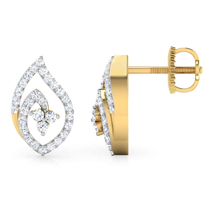 Feuille Diamond Stud Earrings Feuille Diamond Stud Earrings