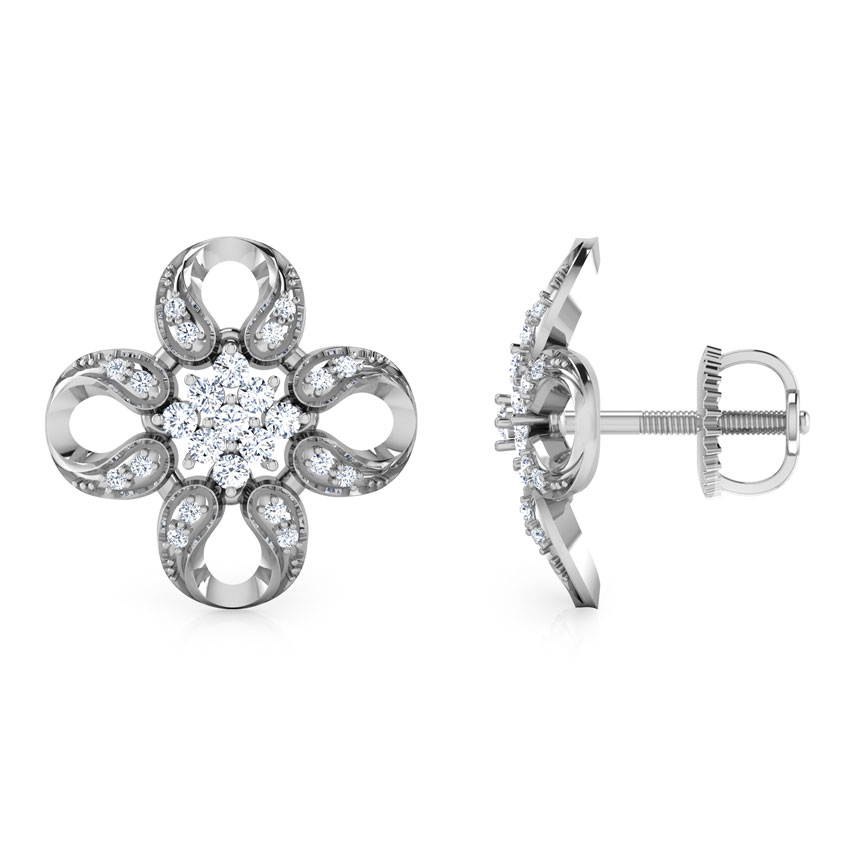 Quadra Horseshoe Diamond Stud Earrings Quadra Horseshoe Diamond Stud Earrings