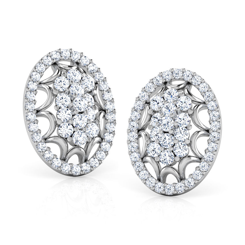Oval Mesa Diamond Stud Earrings Oval Mesa Diamond Stud Earrings