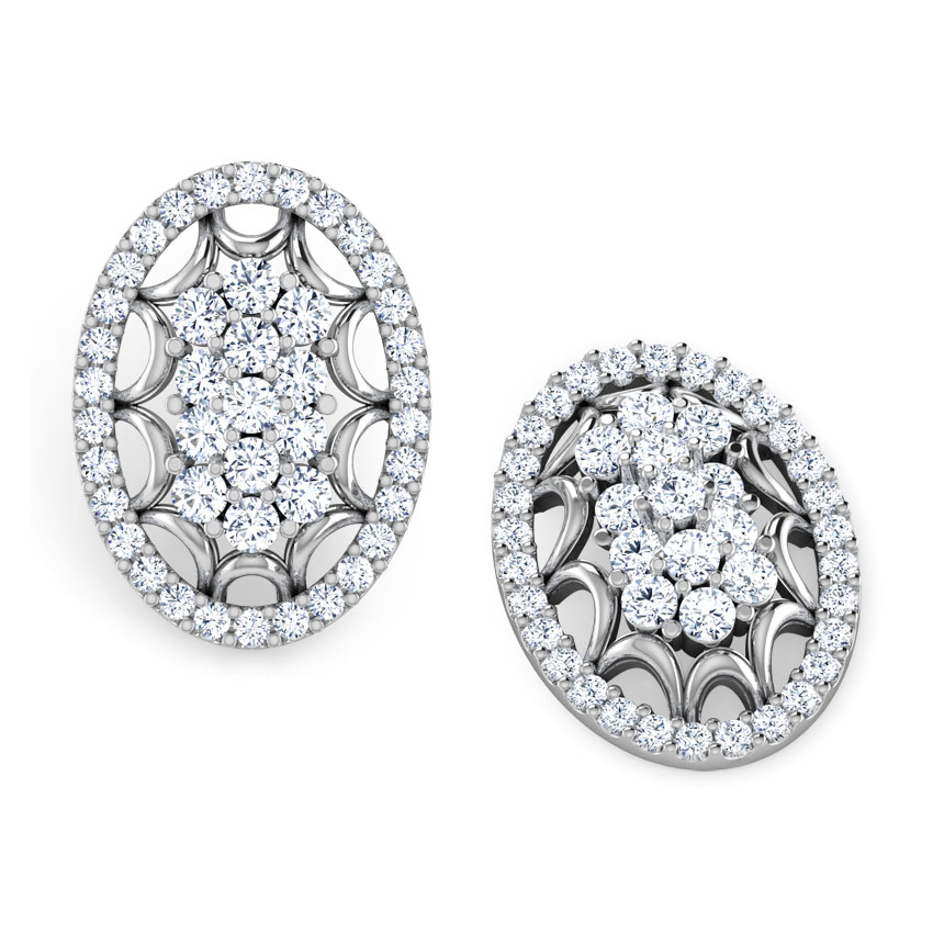Oval Mesa Diamond Stud Earrings Oval Mesa Diamond Stud Earrings