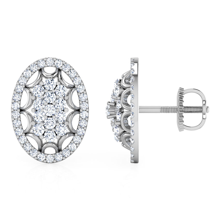 Oval Mesa Diamond Stud Earrings Oval Mesa Diamond Stud Earrings