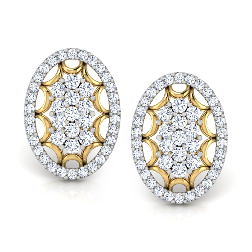 Oval Mesa Diamond Stud Earrings Oval Mesa Diamond Stud Earrings