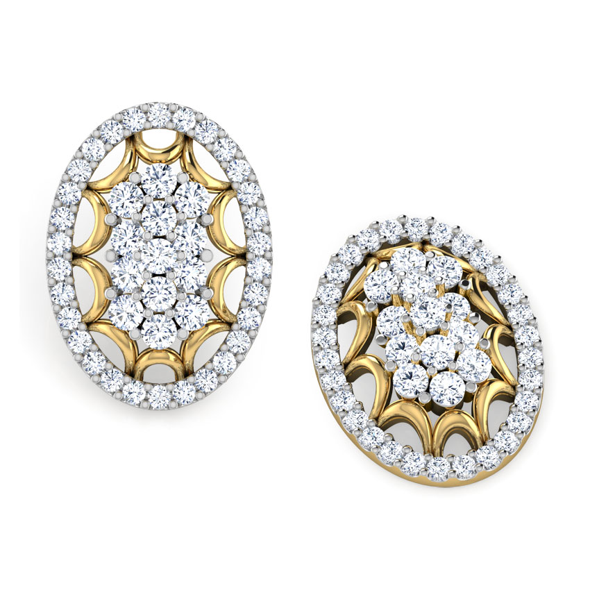 Oval Mesa Diamond Stud Earrings Oval Mesa Diamond Stud Earrings