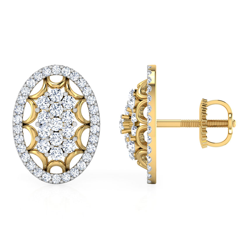 Oval Mesa Diamond Stud Earrings Oval Mesa Diamond Stud Earrings